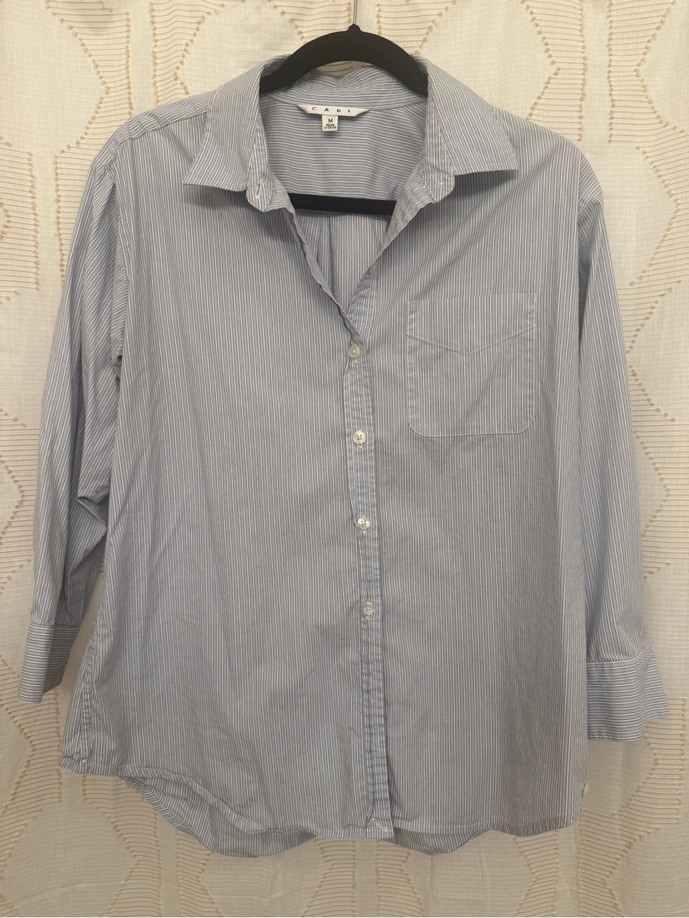 Classic Light Blue Pinstripe Cabi Shirt